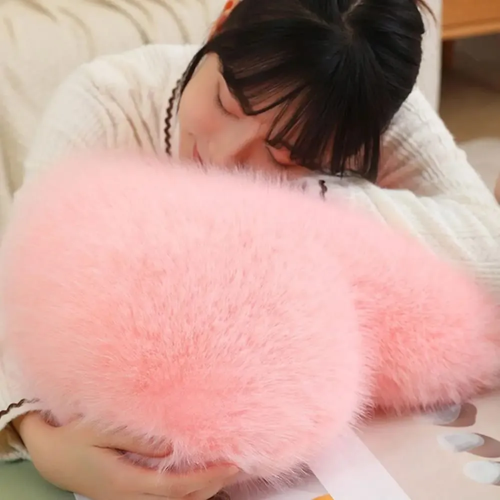 New Fur Heart Pillow Pink Color PP Cotton Heart Plush Pillow Fluffy Love Heart Shaped Stuffed Pillow for Birthday