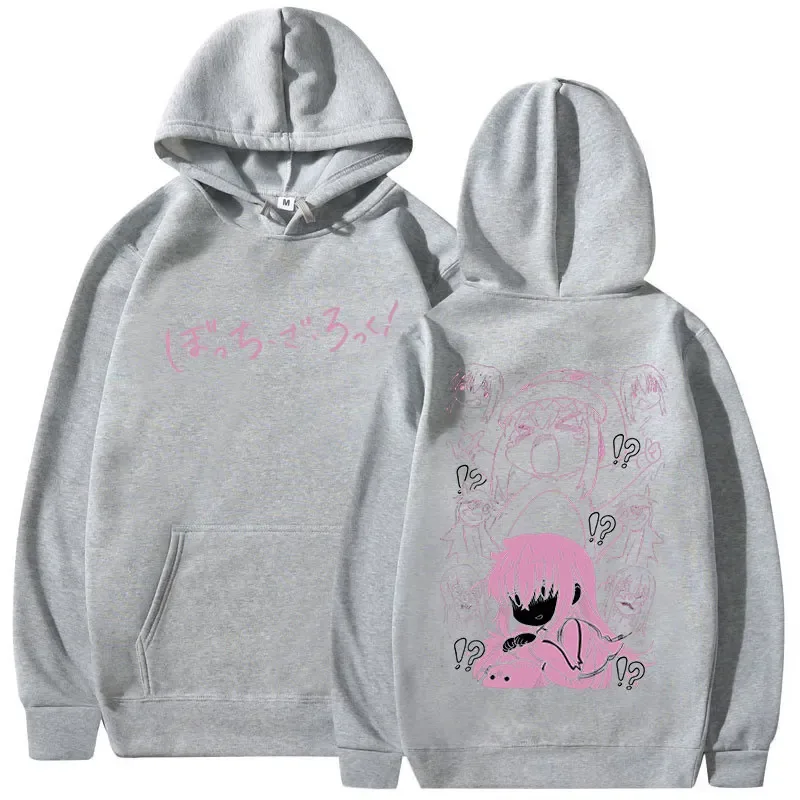 Japanese Manga Bocchi The Rock Hoodies Anime Gotoh Hitori Graphic Sweatshirts Men Women Harajuku Oversized Long Sleeves Pullover