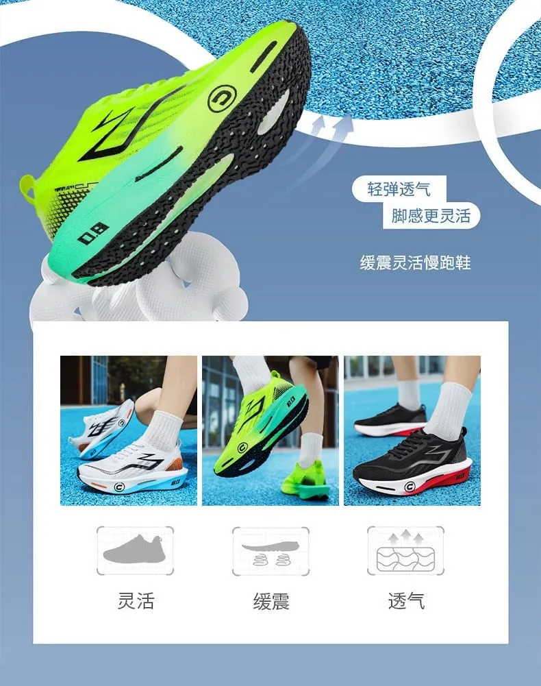 Men Sports Running Shoes Casual Marathon Breathable Lightweight Women's Comfortable Athletic Nonskid Walking Sneakers Outdoors