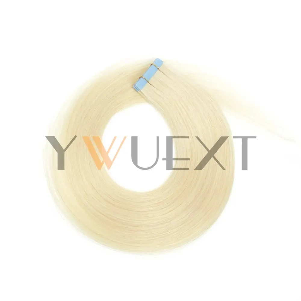 Real Human Hair Tape in Extensions 12''-20'' Natural Straight Black Seamless Tape Hair On Double Sided Tape 20pcs 50g/pack