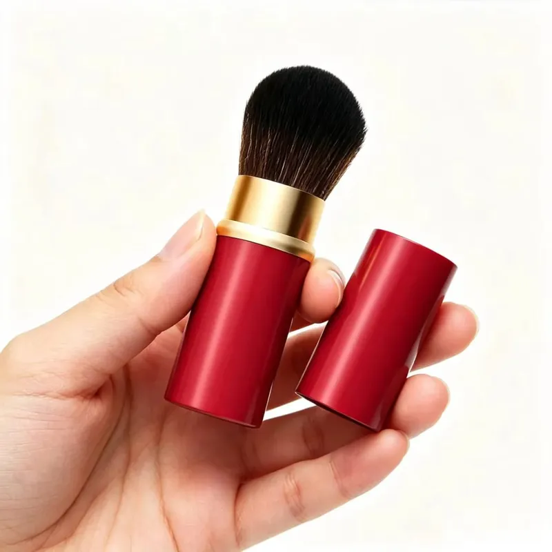 1pc Retractable Blush Brush Kabuki Foundation Brush Soft Fluffy Powder Contour Makeup Brushes Portable Makeup Tools