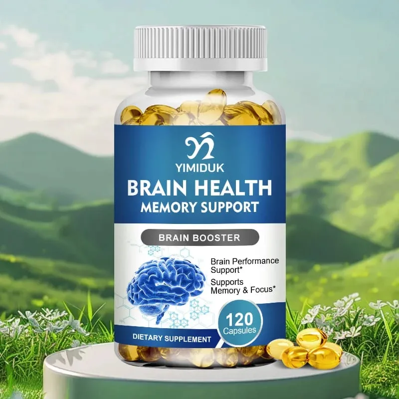 Pure Brain Health Supplement with Phosphatidylserine for Concentration Memory Clarity & Focus Boosts Learning & Sharp Mind