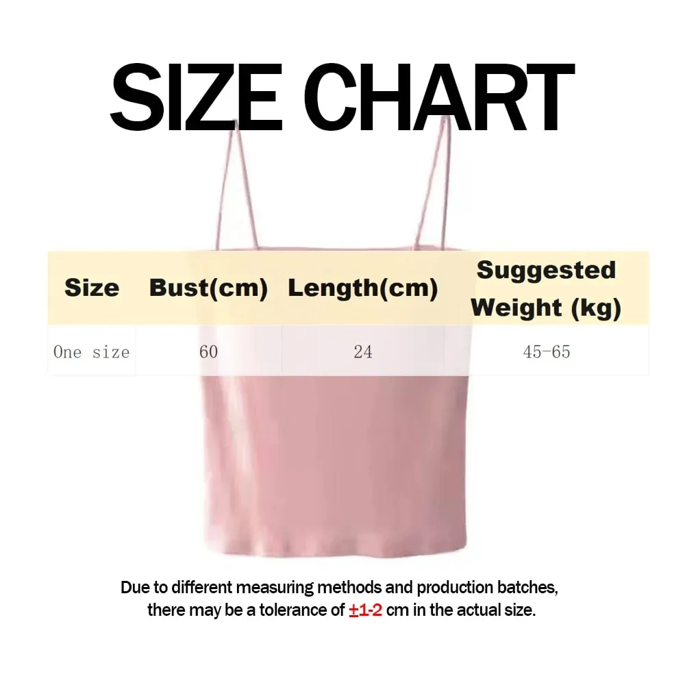1pcs Womens Solid Thin Strap Tube Top Girls Slim Stretch Camisole Sleeveless Basic Layering Tank Vest Summer Ladies Daily Wear