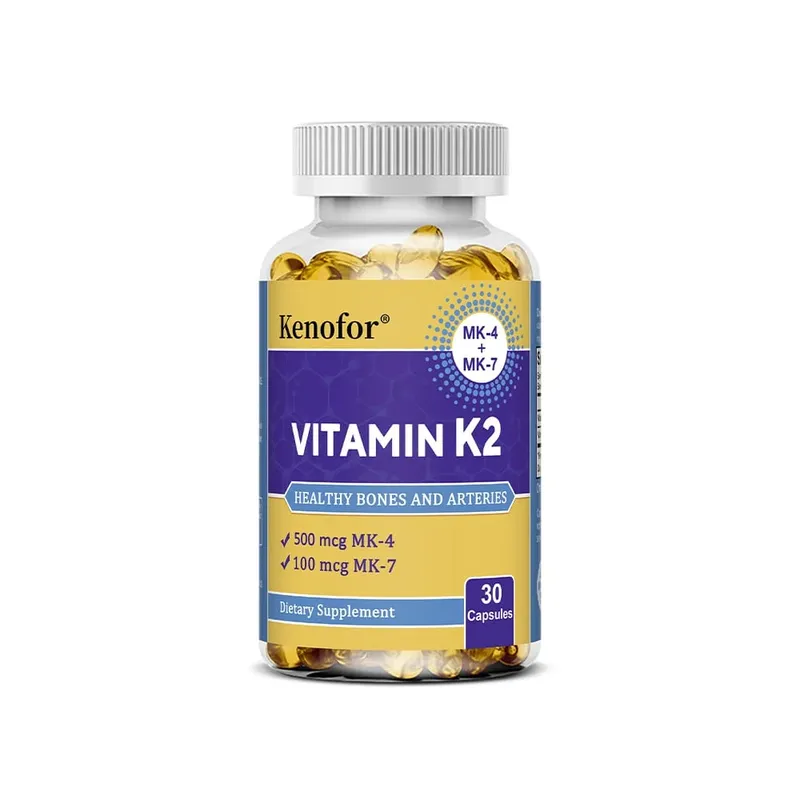 Vitamin K2 Supplement Capsules MK-7 & MK-4 Promote Bone Joint Health Metabolism and Immunomodulation - Non-GMO