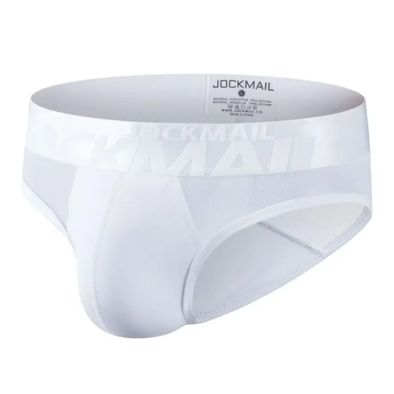 Jockmail Celana Dalam Pria Seksi Celana Dalam Katun Rendah Naik Renda Benang Jaring, Celana Pendek Musim Panas Sejuk Calzoncillos Hombre Slip