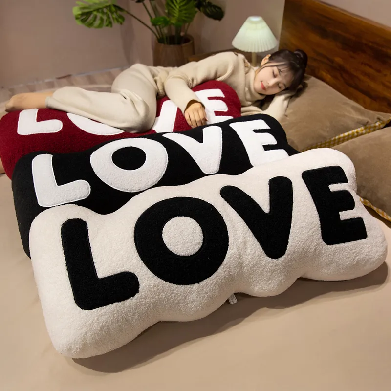 Love Letter Pillow Lumbar Waist Cushion For Couch Living Room Valentine's Day Wedding Ceremonies Party Decorations