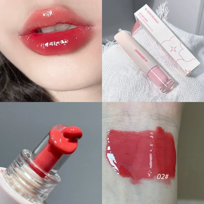Jelly Lip Gloss μακράς διαρκείας Mirror Water Lip Glaze Έγχρωμο ενυδατικό κραγιόν Κρυστάλλινο λαμπερό κραγιόν με λαμπερή απόχρωση χειλιών Κορεάτικο μακιγιάζ φροντίδας χειλιών