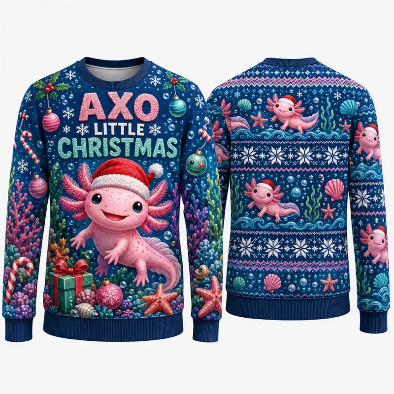 Moo Y Christmas Highland Cow Sweatshirt 3D Print Crew Neck Long Sleeve Men Women Ugly Xmas Party Holiday Autumn Pullover Fashion