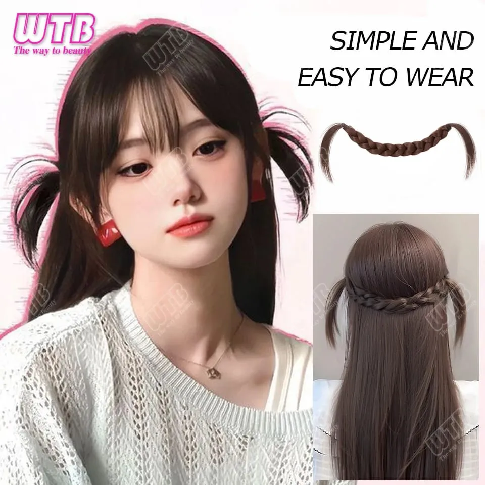Synthetic Hair Accessories Wig Hair Accessories Cute Headdress Natural Fluffy Braided Modeling Dress up Fake Braids Wig