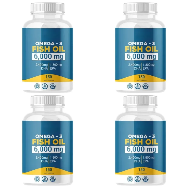 Omega 3 Fish Oil Softgels High Potency EPA DHA Daily Supplement for Adults Supports Joint Immune Health 150 Softgels Non GMO