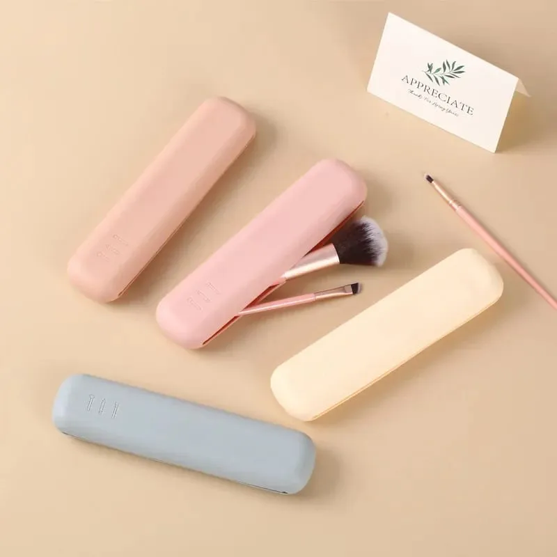 New Travel Makeup Brush Holder Silicone Cosmetic Brushes Bag Makeup Sponge Case Portable Waterproof Makeup Tools for Women Girls