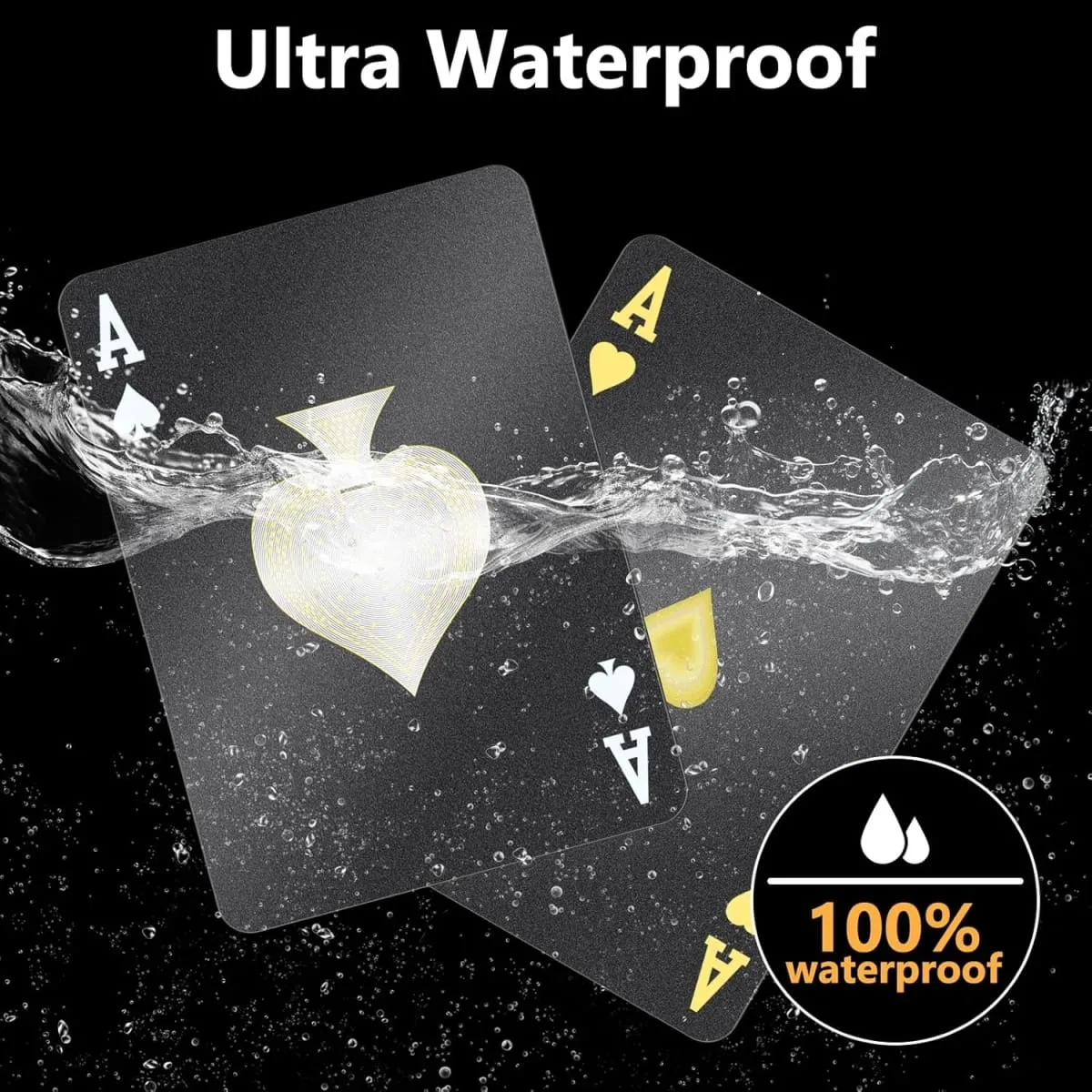 Waterproof Plastic Playing Cards - Creative Color Poker Deck Professional Magic Card Game for Party Board Game Collection
