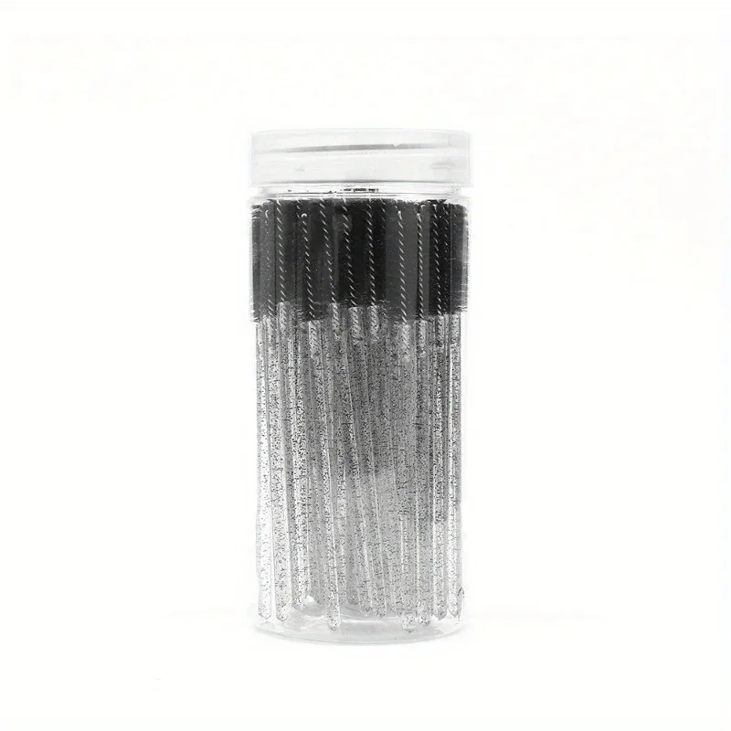 50pcs Disposable Mascara Wand Eyelash Brush Crystal Eyebrow Shaper Brush For Eyelash Extension Makeup Brushes Applicators
