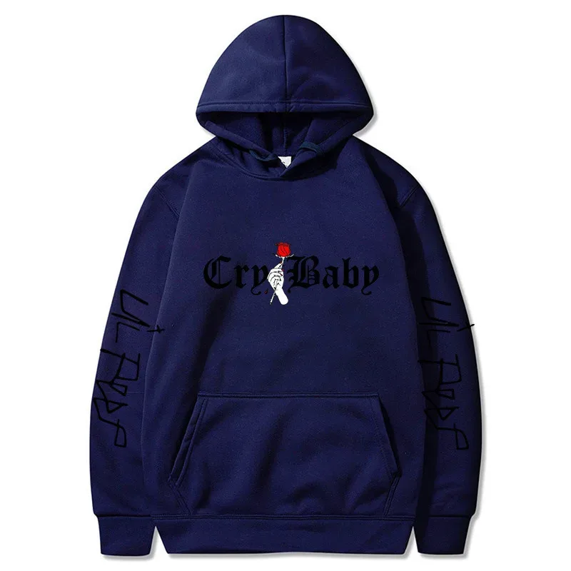 Men's Lil Peep Hoodie – Emo Rap Fan Pullover with "Lil Peep" Sleeve Text – Cozy Unisex Streetwear for Concerts casual Wear