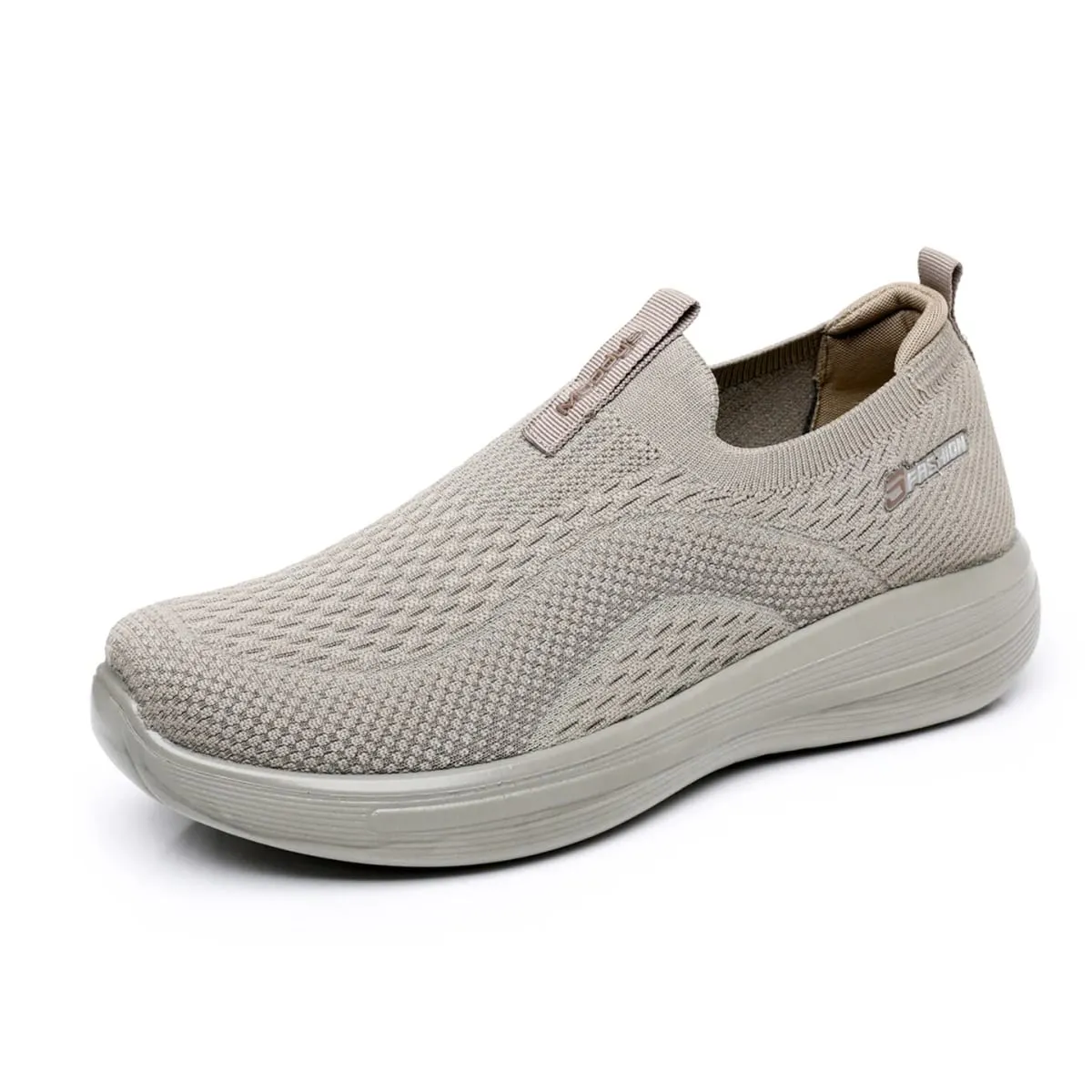 Men's Flying Mesh Knit Slip-on Shoes Breathable Mesh Thick Sole Lightweight Casual Walking Sneakers Outdoor Footwear
