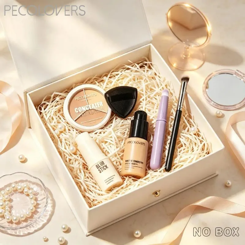 6PCS/SET All-in-One Face Base Kit Meminimumkan Liang Primer Stick 3-Warna Palet Concealer Dengan Berus Foundation Bebas Minyak