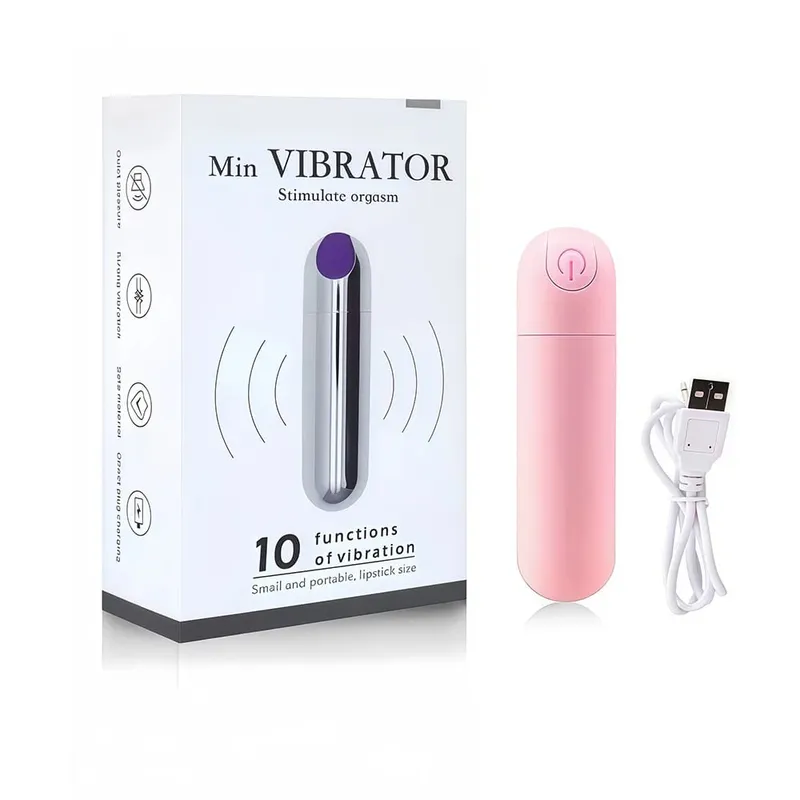 USB-laddning 10-hastigheter Mini Bullet Vibrator Uppladdningsbar Trådlös Vibrerande Anal Plugg Klitoral Stimulator Sexleksaker för kvinnor för vuxna