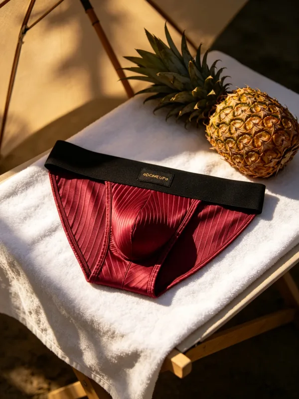Mannen Ondergoed Glanzend Gestreepte Driehoek Slips Front Ardennen Pouch Sexy Laagbouw Slim Fit Dagelijks Heren Onderbroek DP915