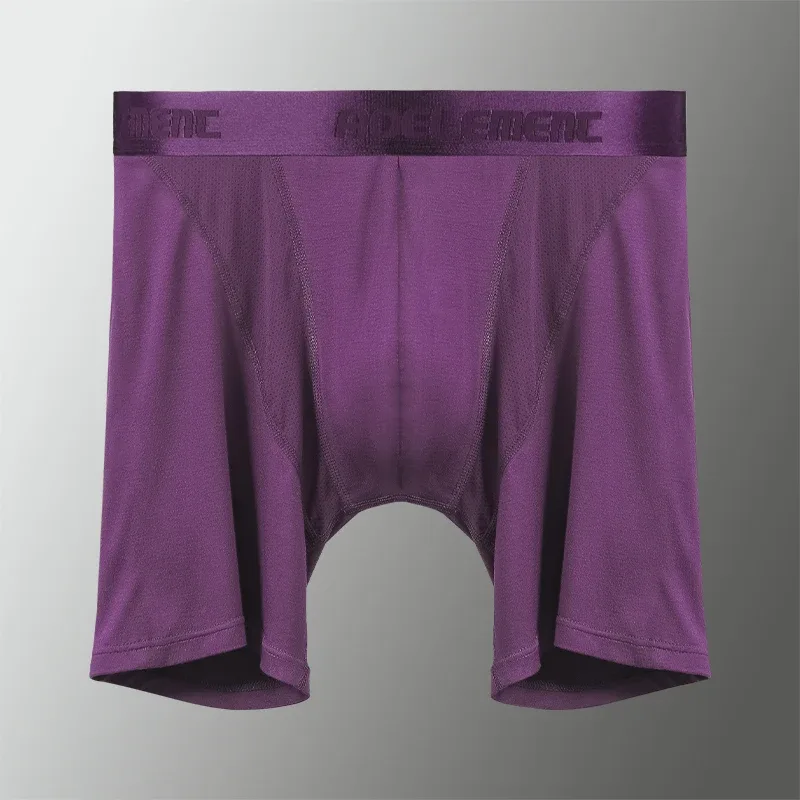 Men's Sports Underwear, Anti-Chafing Modal Professional Running Fitness Tight-Fitting Long-Leg Quick-Dry Extended Boxer Briefs