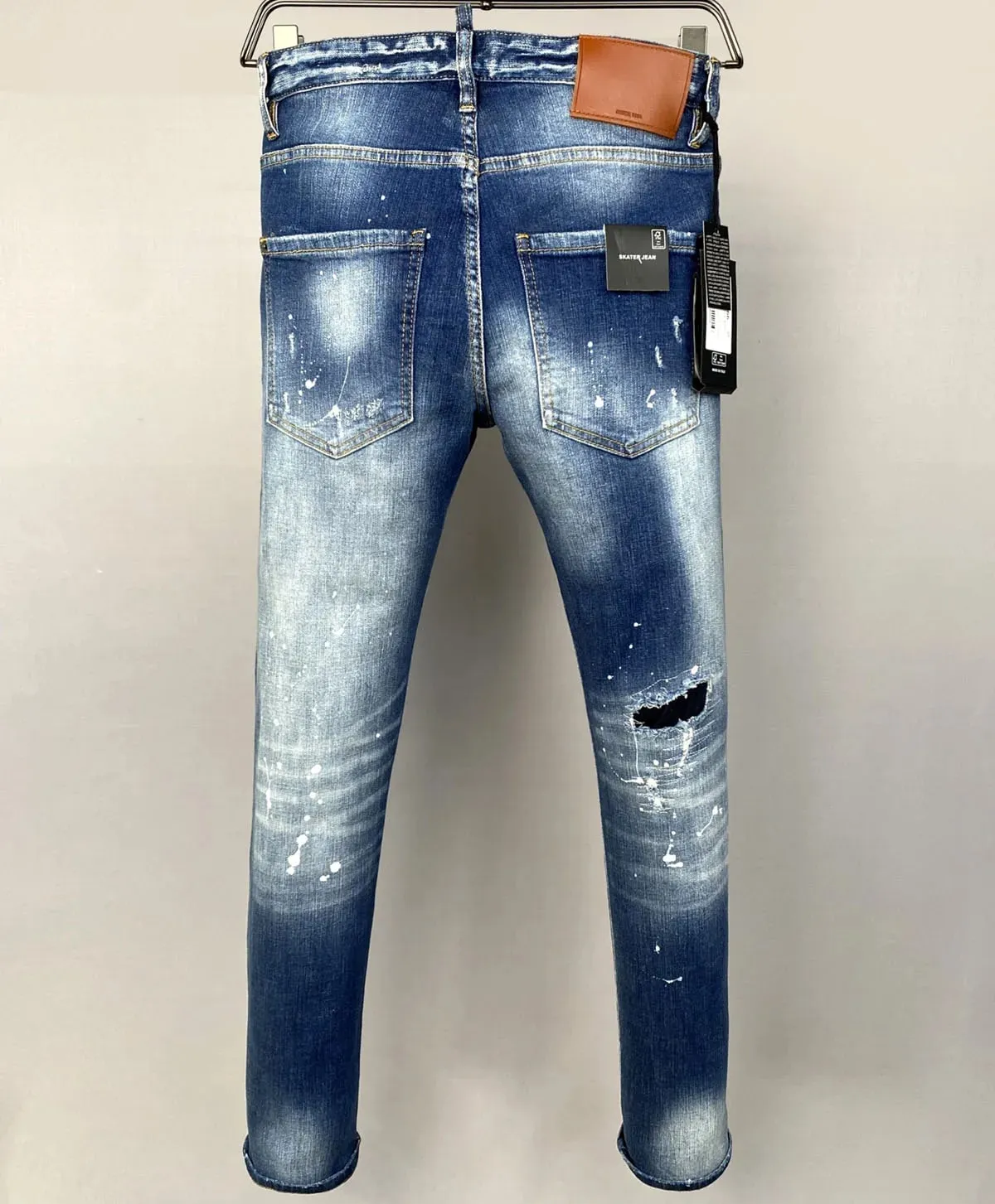 new Europe design Men Jeans Denim Pants Designer slim Coolguy Cotton blue best quality button Pocket Stretch D2 jeans pant