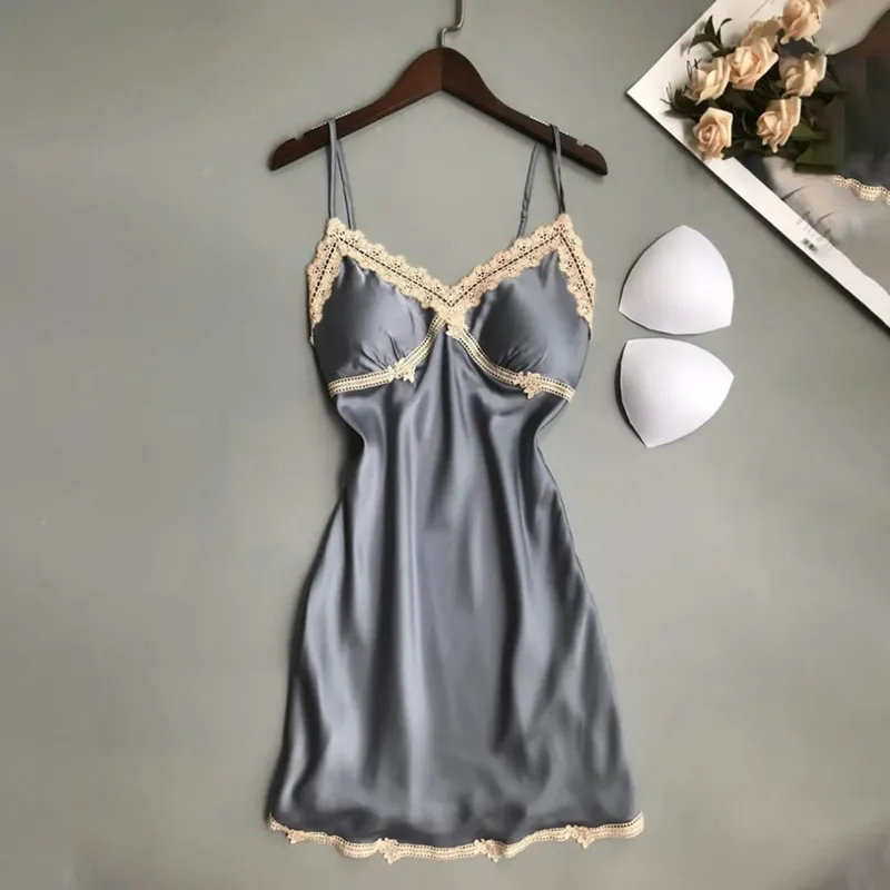 Sexy Women'S Suspender Nightgown Home Wear Lace Pajamas Erotic Lingerie In Europe And America Intimates Nightdress Sleepwear