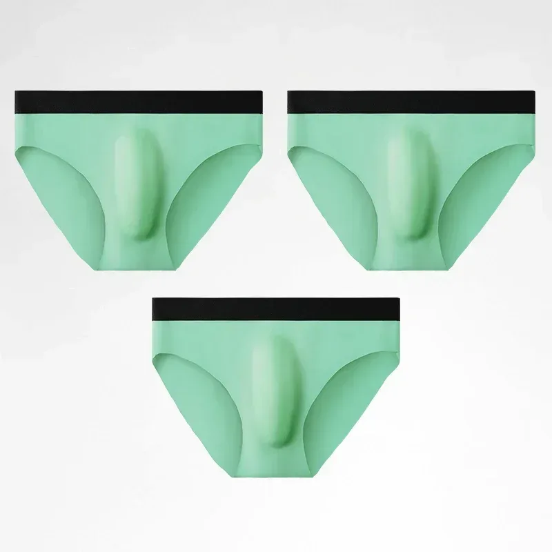3PC Ice silk texture briefs, sobrang lamig sa balat sa tag-araw, tamasahin ang silky touch