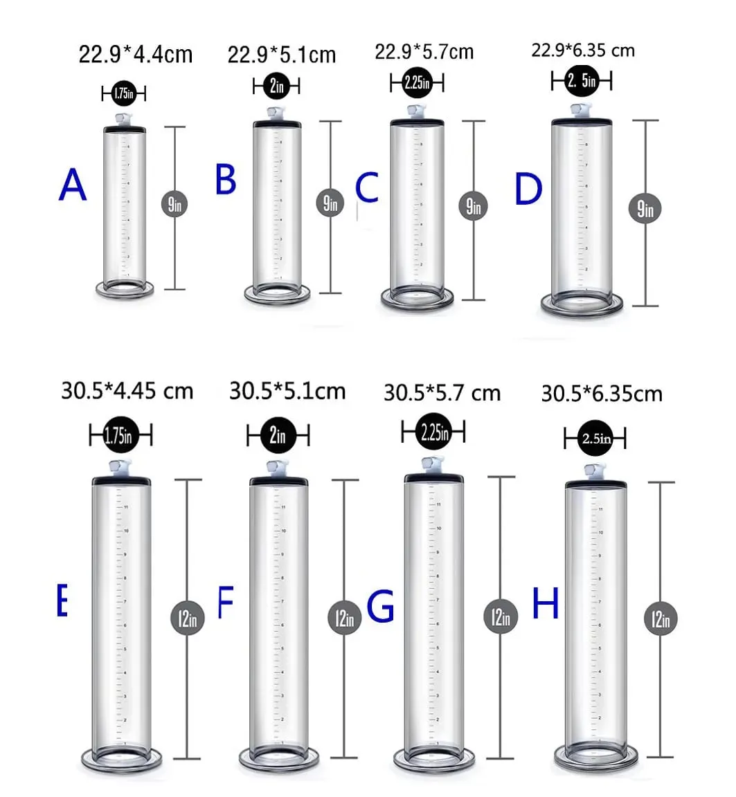 Manual Penis Vacuum Pump with Gauge Acrylic Male Enlargement Extender Trainer Masturbation Pump Adult Sex Toy Set for Men