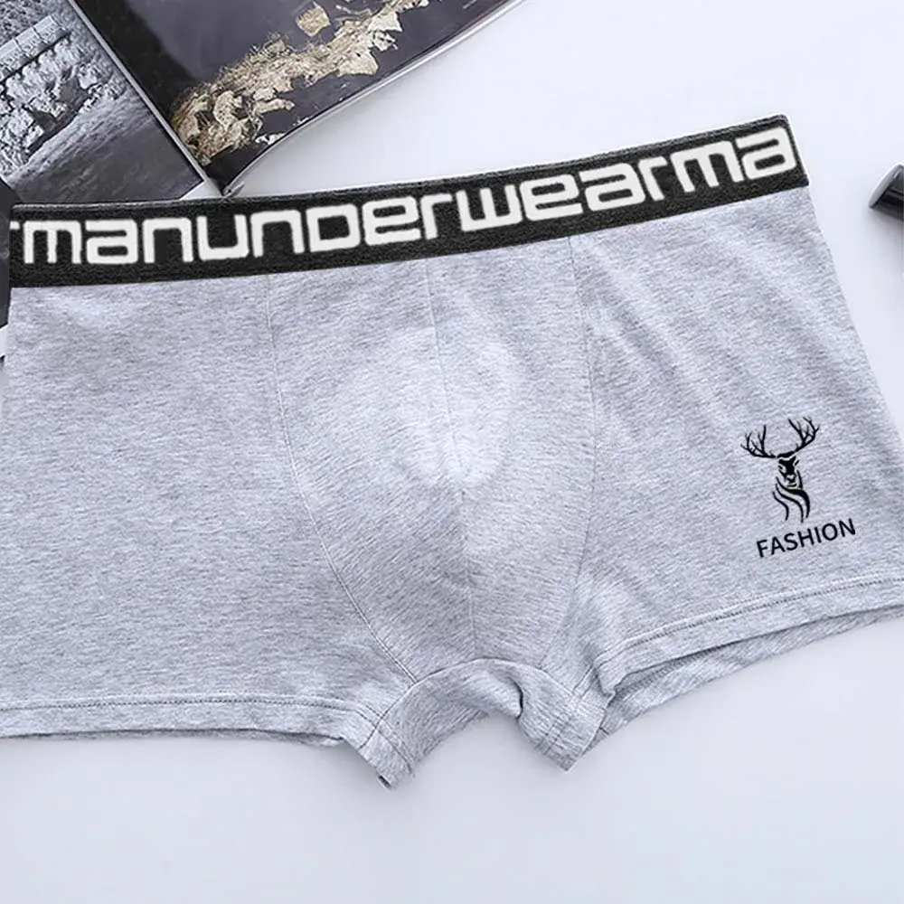 4/8Pcs Boxers Man Breathable Cotton Man Underwear Letter Waistband Men's Clothing Soft Touch Men's Briefs Plus Size Man Panties