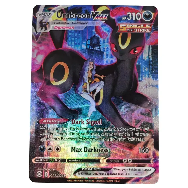 Self Made Proxy English Umbreon Sylveon Vmax EX TG23 TG15 RC6 RC21 Game Hobby Collection Flash Card Toy