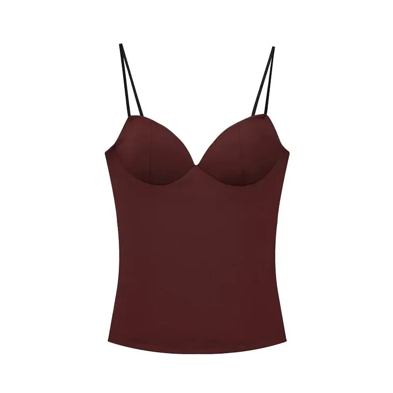 Sexy Corset Top Women Backless Bra Crop Top Woman Tanks & Camis Slip Tops for Women Sleeveless Bustier Tops Women Camisole