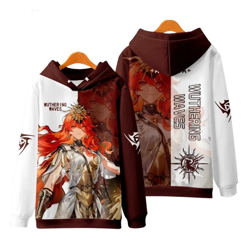 Game Wuthering Waves Cosplay Hoodies 3D Phrolova Print Men Women Anime Sweatshirt Autumn/Winter Hoodie Casual Y2k Tracksuit Coat