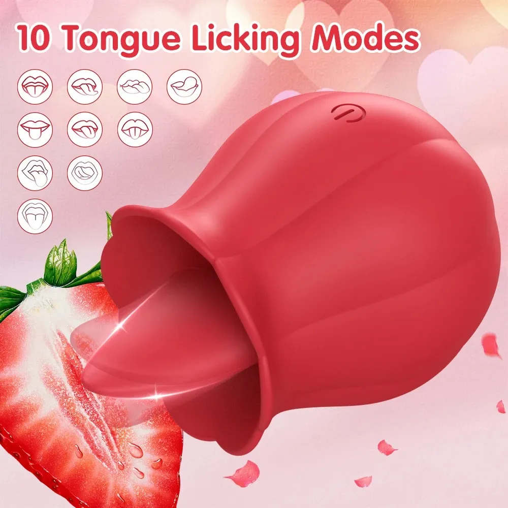 Tongue Licking Vibrator for Women Powerful G Spot Nipples Massager Swing Oral Clitoris Stimulator Adult Goods Sex Toys