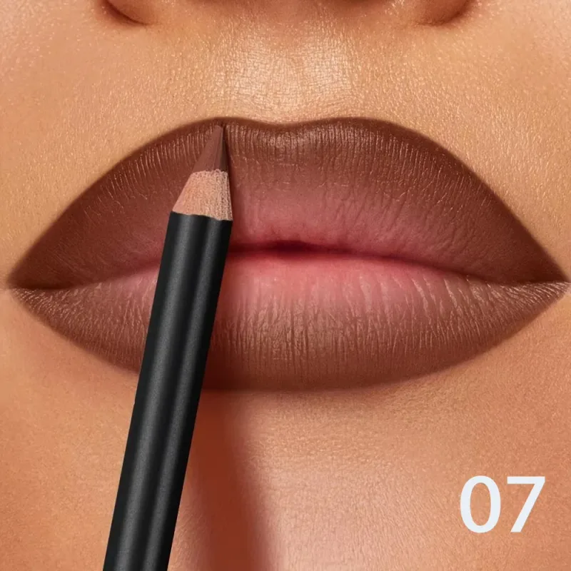 Delineador labial fosco à prova d'água de 6 cores - Fórmula de longa duração e sem transferência com acabamento fosco 6 tons versáteis