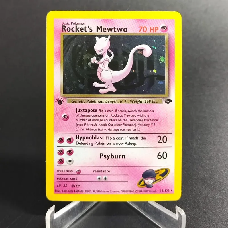 Proxy PKM Card English Rocket Mewtwo MEW GX EX Vmax TCG Collection Trading Card Game