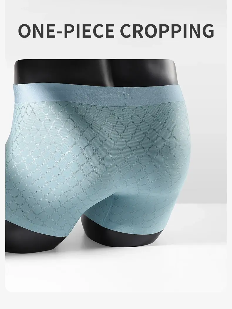 MiiOW 3 pièces sans couture glace soie hommes caleçon boxeur été respirant maille hommes culottes antibactérien homme caleçons boxeurs slips