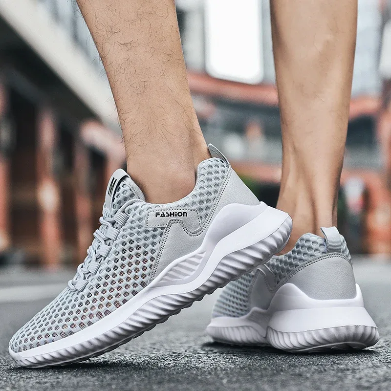 Summer Tennis Casual Mesh Shoes Breathable Hollow training fitness Platform Soft Bottom Running Lightweight Vulcanized Shoes — image 4