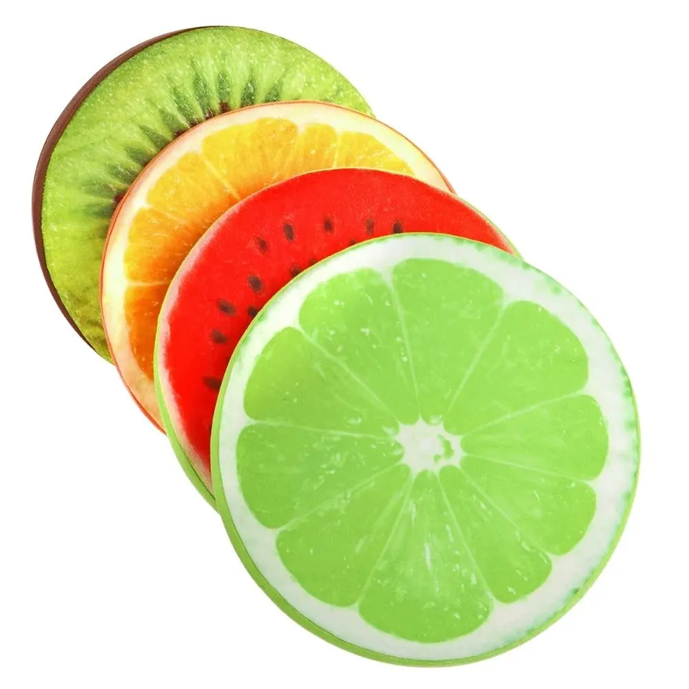 Kindergarten Soft Sofa Pillow Funny Fruit Seat Pads Chair Cushions Seat Pads Round Pillow