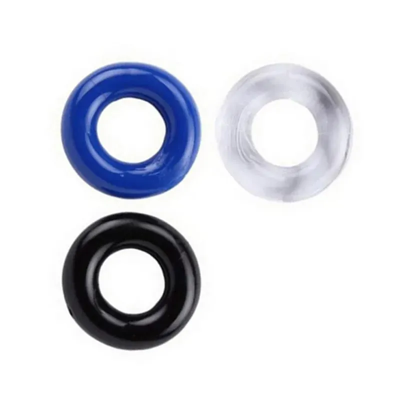 Male Penis Sleeve Dual Cock Rings Delay Ejaculation Nozzle Penis Rings Enlargement Reusable Cockring Sex Toys for Men Adults
