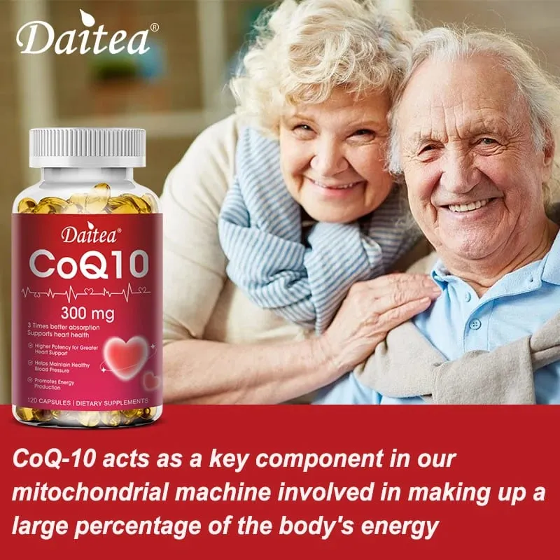 Coenzyme Q10 - 300 Mg Menyokong Keupayaan Kognitif Tenaga dan Jantung Kesihatan Otak dan Sel Antioksidan Meningkatkan Kualiti Tidur