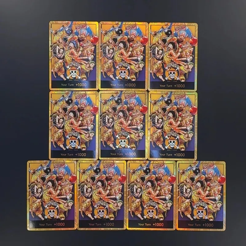 One Piece OPCG English Golden Holographic 3D Textured DON card Straw Hat Crew x Lakers DON card Anime Collectible Cards