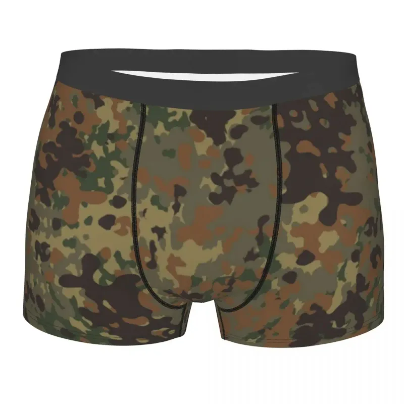 Male Cool WW2 Camo Underwear Germany Arm Military Camouflage Boxer Briefs Stretch Shorts Panties Underpants