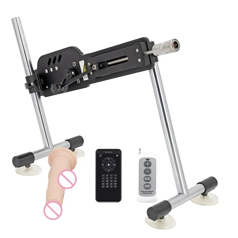 App-Controlled Mute High-Power 70W Dildo Sex Machine with Vac-u-Lock Dildo Attachments And Pumping Gun Adult Toy