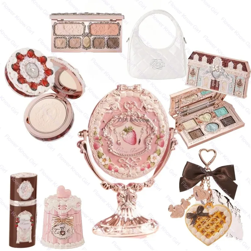 FlowerKnows-Juego de maquillaje todo en uno, paleta facial profesional completa, rubor, espejo de escritorio, sombra de ojos, contorno, crema de labios — image 3