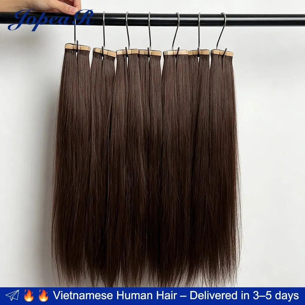 16-24 Inch 16A Tape In Hair Extensions Invisible Seamless Real Human Hair Brazilian Natural Black Remy Straight Hair 100% Human Hair For Women