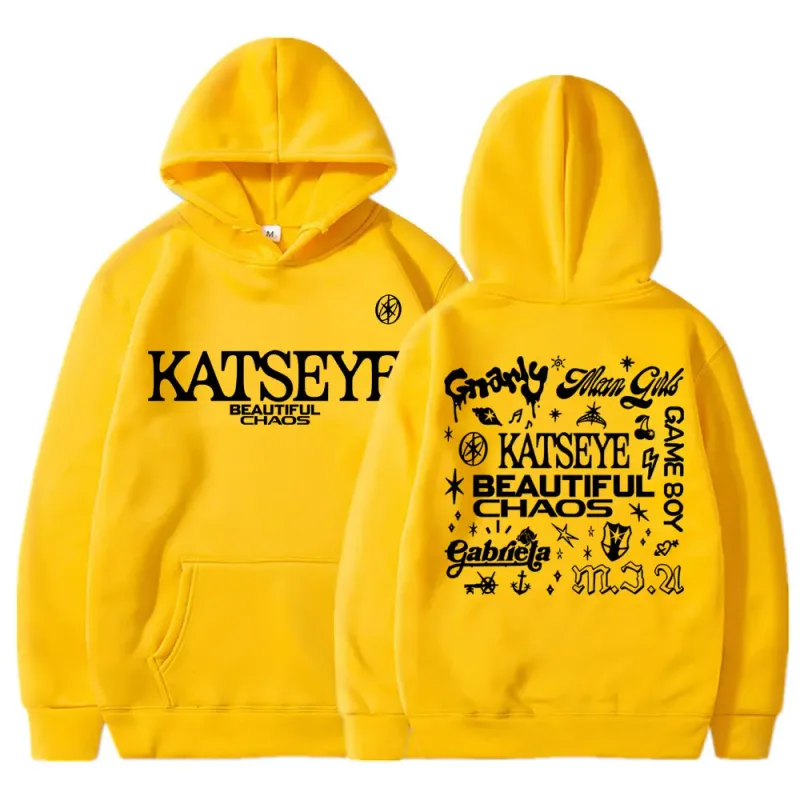 Kpop katseye belo caos álbum tour hoodies moda retro harajuku masculino feminino sportwear velo oversized agasalho streetwear