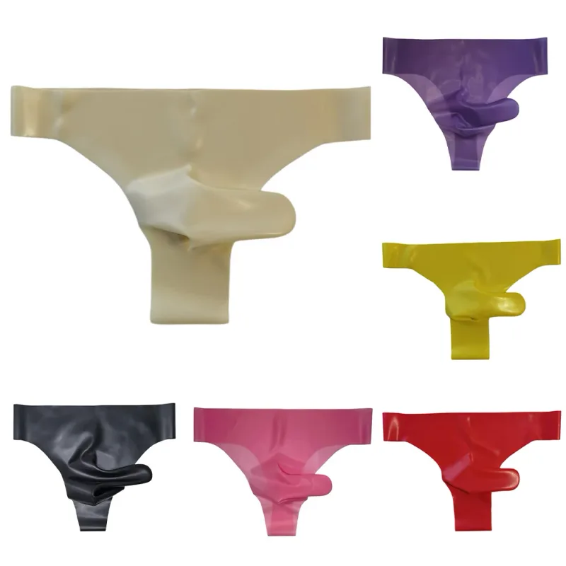 Sexy Nightwear Mens Latex Underwear Comfortable Latex Safety Panties Applicable Gender Male Fashionable Lingerie