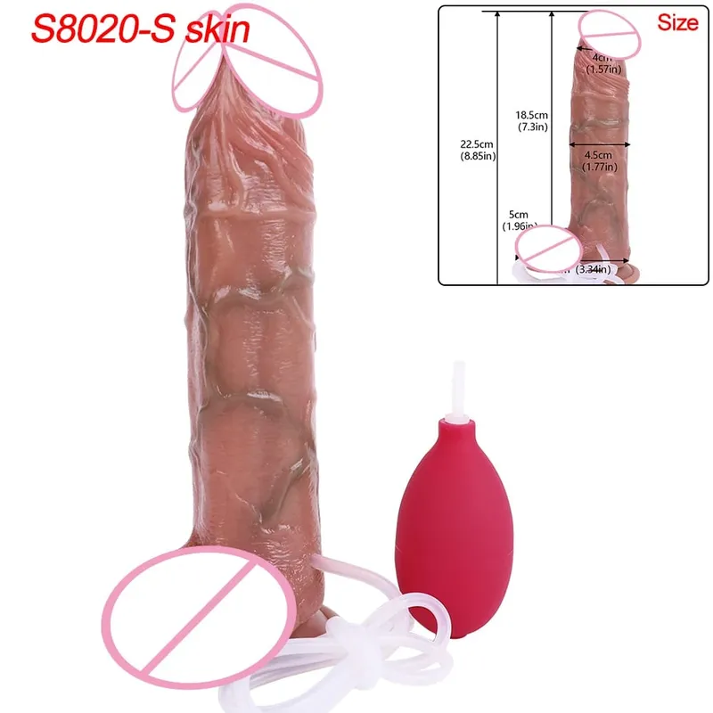 Deep Veins Ultra Squirting Dildo Silicone Skin Touch Long Ejaculating Butt Plug For Men Women G-Spot Stimulate 18+ Sex Toys