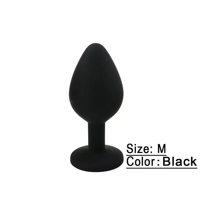 S/M/L Soft Silicone Anal Plug Mini Erotic Butt Plug Sex Toy for Beginner Men Women Gay Couples Prostate Stimulator Anal Sex Toy