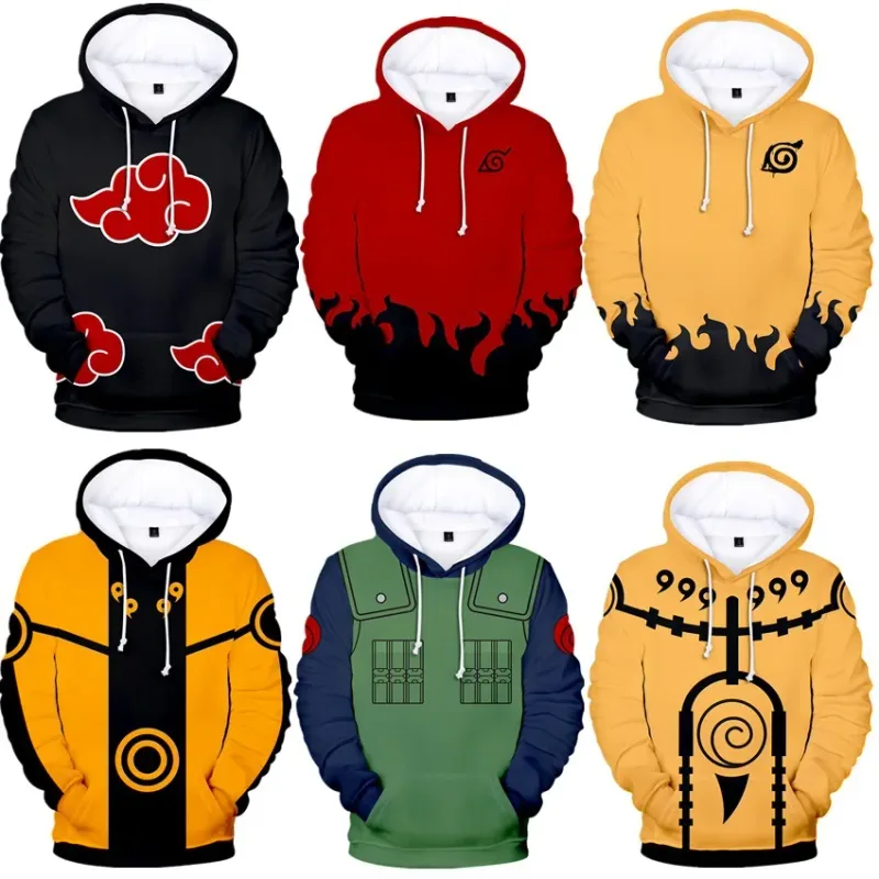Bandai Naruto 3D Anime Hoodie – เสื้อผ้าผู้ชายแนวสตรีทคอสเพลย์ฮาราจูกุและสไตล์ Y2K – อินเทรนด์และสะดวกสบาย