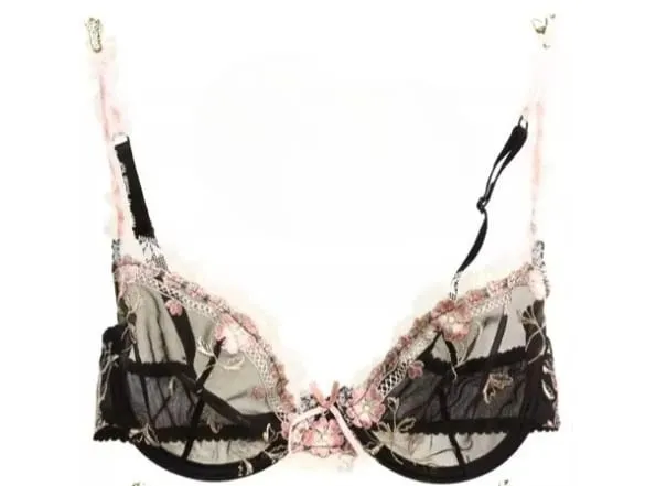 Ultra-thin steel band bra fashionable plus-size lace lingerie set transparent comfy bra set soft material S-XL all-day wear